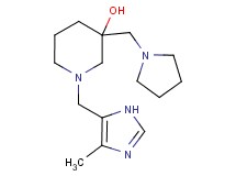 1-[(4-methyl-1H-imidazol-5-yl)methyl]-3-(pyrrolidin-1-ylmethyl)piperidin-3-ol
