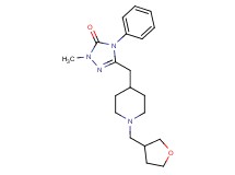 2-methyl-4-phenyl-5-{[1-(tetrahydrofuran-3-ylmethyl)piperidin-4-yl]methyl}-2,4-dihydro-3H-1,2,4-triazol-3-one