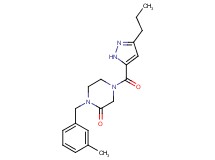 1-(3-methylbenzyl)-4-[(3-propyl-1H-pyrazol-5-yl)carbonyl]piperazin-2-one