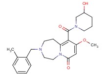 10-[(3-hydroxy-1-piperidinyl)carbonyl]-9-methoxy-3-(2-methylbenzyl)-2,3,4,5-tetrahydropyrido[1,2-d][1,4]diazepin-7(1H)-one