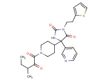 5-[1-(3-methyl-2-oxopentanoyl)-4-piperidinyl]-5-(3-pyridinyl)-3-[2-(2-thienyl)ethyl]-2,4-imidazolidinedione