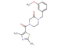 4-[(2,4-dimethyl-1,3-thiazol-5-yl)carbonyl]-1-(3-methoxybenzyl)-2-piperazinone