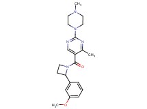 5-{[2-(3-methoxyphenyl)azetidin-1-yl]carbonyl}-4-methyl-2-(4-methylpiperazin-1-yl)pyrimidine