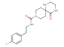N-[2-(4-fluorophenyl)ethyl]-5-oxo-1,4,9-triazaspiro[5.5]undecane-9-carboxamide