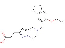 3-{5-[(6-ethoxy-2,3-dihydro-1H-inden-5-yl)methyl]-4,5,6,7-tetrahydropyrazolo[1,5-a]pyrazin-2-yl}propanoic acid