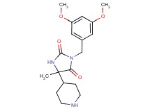 3-(3,5-dimethoxybenzyl)-5-methyl-5-(4-piperidinyl)-2,4-imidazolidinedione hydrochloride