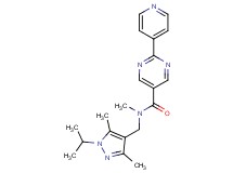 N-[(1-isopropyl-3,5-dimethyl-1H-pyrazol-4-yl)methyl]-N-methyl-2-(4-pyridinyl)-5-pyrimidinecarboxamide
