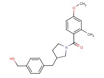 (4-{[1-(4-methoxy-2-methylbenzoyl)pyrrolidin-3-yl]methyl}phenyl)methanol