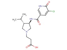 3-(rel-(3R,4S)-3-{[(5-chloro-6-oxo-1,6-dihydro-3-pyridinyl)carbonyl]amino}-4-isopropyl-1-pyrrolidinyl)propanoic acid hydrochloride