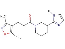 1-[3-(3,5-dimethyl-4-isoxazolyl)propanoyl]-3-(1H-imidazol-2-yl)piperidine