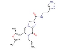 7-allyl-6-(2,5-dimethyl-3-furyl)-N-[2-(1H-imidazol-4-yl)ethyl]-8-oxo-7,8-dihydroimidazo[1,2-a]pyrazine-2-carboxamide
