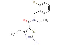 2-amino-N,4-diethyl-N-(2-fluorobenzyl)-1,3-thiazole-5-carboxamide