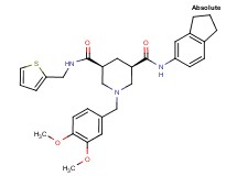 (3R,5S)-N-(2,3-dihydro-1H-inden-5-yl)-1-(3,4-dimethoxybenzyl)-N'-(2-thienylmethyl)-3,5-piperidinedicarboxamide