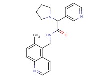 N-[(6-methyl-5-quinolinyl)methyl]-2-(3-pyridinyl)-2-(1-pyrrolidinyl)acetamide
