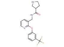 N-({2-[3-(trifluoromethyl)phenoxy]pyridin-3-yl}methyl)pyrrolidine-3-carboxamide