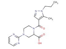 1-[(5-methyl-1-propyl-1H-pyrazol-4-yl)carbonyl]-4-pyrimidin-2-ylpiperazine-2-carboxylic acid