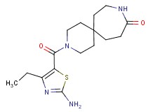 3-[(2-amino-4-ethyl-1,3-thiazol-5-yl)carbonyl]-3,9-diazaspiro[5.6]dodecan-10-one