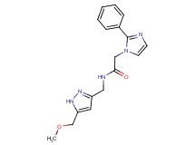 N-{[5-(methoxymethyl)-1H-pyrazol-3-yl]methyl}-2-(2-phenyl-1H-imidazol-1-yl)acetamide