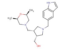 [(3R*,4S*)-4-{[(2R*,6S*)-2,6-dimethylmorpholin-4-yl]methyl}-1-(1H-indol-5-ylmethyl)pyrrolidin-3-yl]methanol