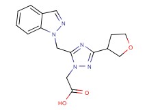 [5-(1H-indazol-1-ylmethyl)-3-(tetrahydrofuran-3-yl)-1H-1,2,4-triazol-1-yl]acetic acid