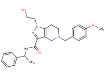 1-(2-hydroxyethyl)-5-(4-methoxybenzyl)-N-(1-phenylethyl)-4,5,6,7-tetrahydro-1H-pyrazolo[4,3-c]pyridine-3-carboxamide