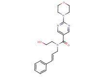 N-(2-hydroxyethyl)-2-morpholin-4-yl-N-[(2E)-3-phenylprop-2-en-1-yl]pyrimidine-5-carboxamide