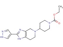 ethyl 4-[2-(1H-pyrazol-4-yl)-1,4,6,7-tetrahydro-5H-imidazo[4,5-c]pyridin-5-yl]piperidine-1-carboxylate