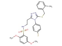 N-(2-{4-(4-fluorophenyl)-5-[(2-methylbenzyl)thio]-4H-1,2,4-triazol-3-yl}ethyl)-2,5-dimethoxybenzenesulfonamide
