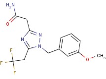 2-[1-(3-methoxybenzyl)-5-(2,2,2-trifluoroethyl)-1H-1,2,4-triazol-3-yl]acetamide