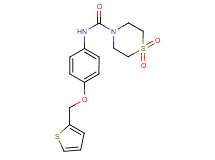 N-[4-(2-thienylmethoxy)phenyl]thiomorpholine-4-carboxamide 1,1-dioxide