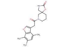 7-[(4,6,7-trimethyl-1-benzofuran-3-yl)acetyl]-1-oxa-3,7-diazaspiro[4.5]decan-2-one