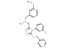 ({4-(3-chlorophenyl)-5-[(4-pyridinylmethyl)thio]-4H-1,2,4-triazol-3-yl}methyl)(3-methoxybenzyl)methylamine