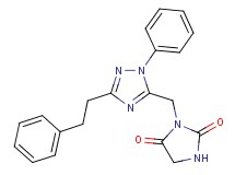 3-{[1-phenyl-3-(2-phenylethyl)-1H-1,2,4-triazol-5-yl]methyl}imidazolidine-2,4-dione