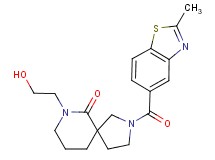 7-(2-hydroxyethyl)-2-[(2-methyl-1,3-benzothiazol-5-yl)carbonyl]-2,7-diazaspiro[4.5]decan-6-one