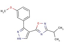 3-isopropyl-5-[3-(3-methoxyphenyl)-1H-pyrazol-4-yl]-1,2,4-oxadiazole