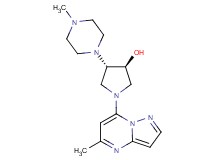 (3S*,4S*)-4-(4-methylpiperazin-1-yl)-1-(5-methylpyrazolo[1,5-a]pyrimidin-7-yl)pyrrolidin-3-ol