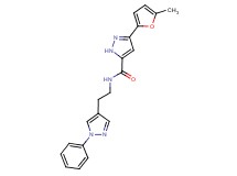 3-(5-methyl-2-furyl)-N-[2-(1-phenyl-1H-pyrazol-4-yl)ethyl]-1H-pyrazole-5-carboxamide
