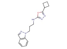 5-cyclobutyl-N-[3-(1H-indazol-1-yl)propyl]-1,3,4-oxadiazol-2-amine