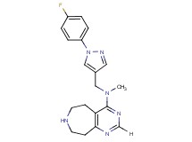N-{[1-(4-fluorophenyl)-1H-pyrazol-4-yl]methyl}-N-methyl-6,7,8,9-tetrahydro-5H-pyrimido[4,5-d]azepin-4-amine