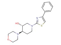 (3R*,4R*)-4-(4-morpholinyl)-1-(4-phenyl-1,3-thiazol-2-yl)-3-piperidinol