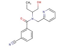 3-cyano-N-[1-(hydroxymethyl)propyl]-N-(pyridin-2-ylmethyl)benzamide