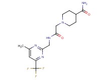 1-[2-({[4-methyl-6-(trifluoromethyl)-2-pyrimidinyl]methyl}amino)-2-oxoethyl]-4-piperidinecarboxamide