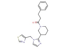 1-(3-phenylpropanoyl)-3-[1-(1,3-thiazol-4-ylmethyl)-1H-imidazol-2-yl]piperidine