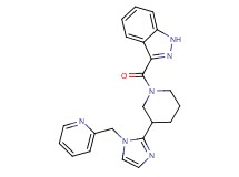 3-({3-[1-(pyridin-2-ylmethyl)-1H-imidazol-2-yl]piperidin-1-yl}carbonyl)-1H-indazole