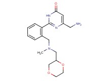 6-(aminomethyl)-2-(2-{[(1,4-dioxan-2-ylmethyl)(methyl)amino]methyl}phenyl)-4(3H)-pyrimidinone bis(trifluoroacetate)