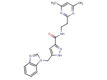5-(1H-benzimidazol-1-ylmethyl)-N-[2-(4,6-dimethylpyrimidin-2-yl)ethyl]-1H-pyrazole-3-carboxamide