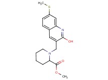 methyl 1-{[2-hydroxy-7-(methylthio)-3-quinolinyl]methyl}-2-piperidinecarboxylate