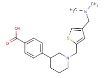 4-[1-({4-[(dimethylamino)methyl]-2-thienyl}methyl)piperidin-3-yl]benzoic acid