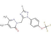 5,6-dimethyl-2-({1-[4-(trifluoromethoxy)phenyl]-1H-1,2,4-triazol-5-yl}methyl)pyridazin-3(2H)-one