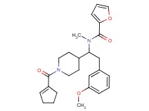 N-[1-[1-(1-cyclopenten-1-ylcarbonyl)-4-piperidinyl]-2-(3-methoxyphenyl)ethyl]-N-methyl-2-furamide